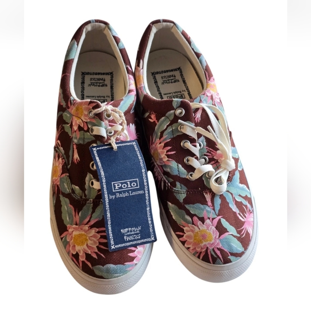 Polo Ralph Lauren Men Sneakers Sz 11.5D Harpoon Hoffman Hawaiian NWT Lace Up